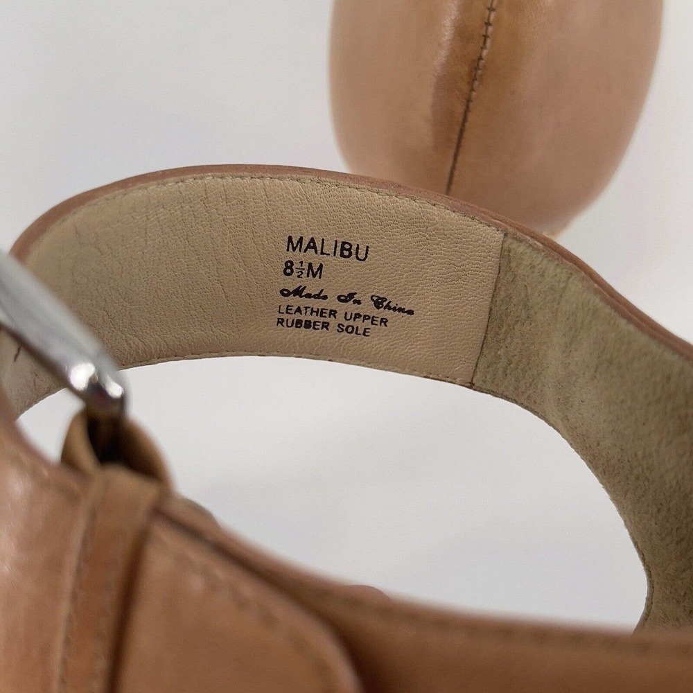 Donald Pliner Malibu Cork Wedge Gold Metallic Womens Shoes 8.5 Open Toe Summer - Picture 8 of 8